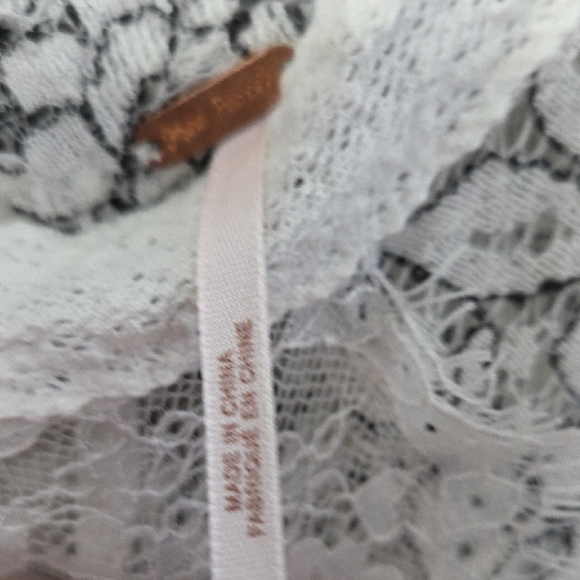 Free People Black and White Lace Mini Dress - Picture 3 of 8